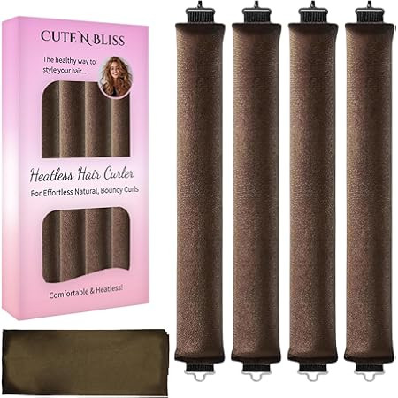Heatless Hair Curler Overnight Curls-3 Pcs No Heat Curling Blowout Rod to Sleep In,Hair Rollers with Satin Scarf | Amazon (US)