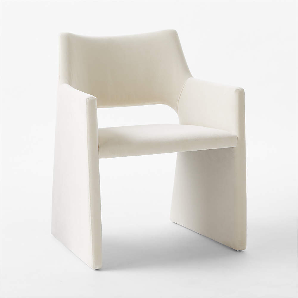 Foley Ivory Upholstered Dining Armchair + Reviews | CB2 | CB2