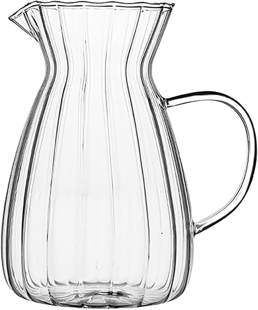 CHOOLD Creative Embossed Stripe Clear Crystal Glass Creamer Pitcher/Serving Pitcher/Sauce Pitcher... | Amazon (US)