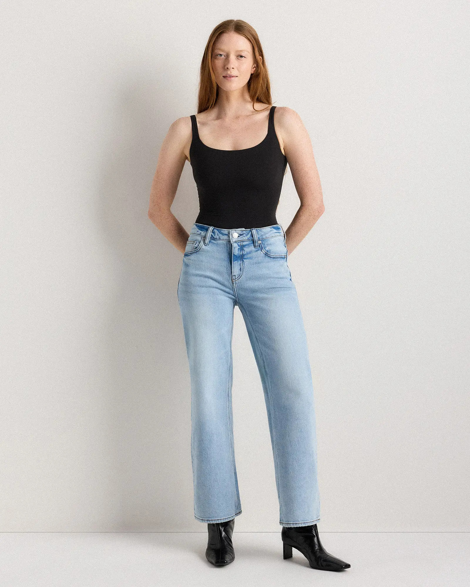 Luna Stretch Relaxed Straight Jeans | Quince
