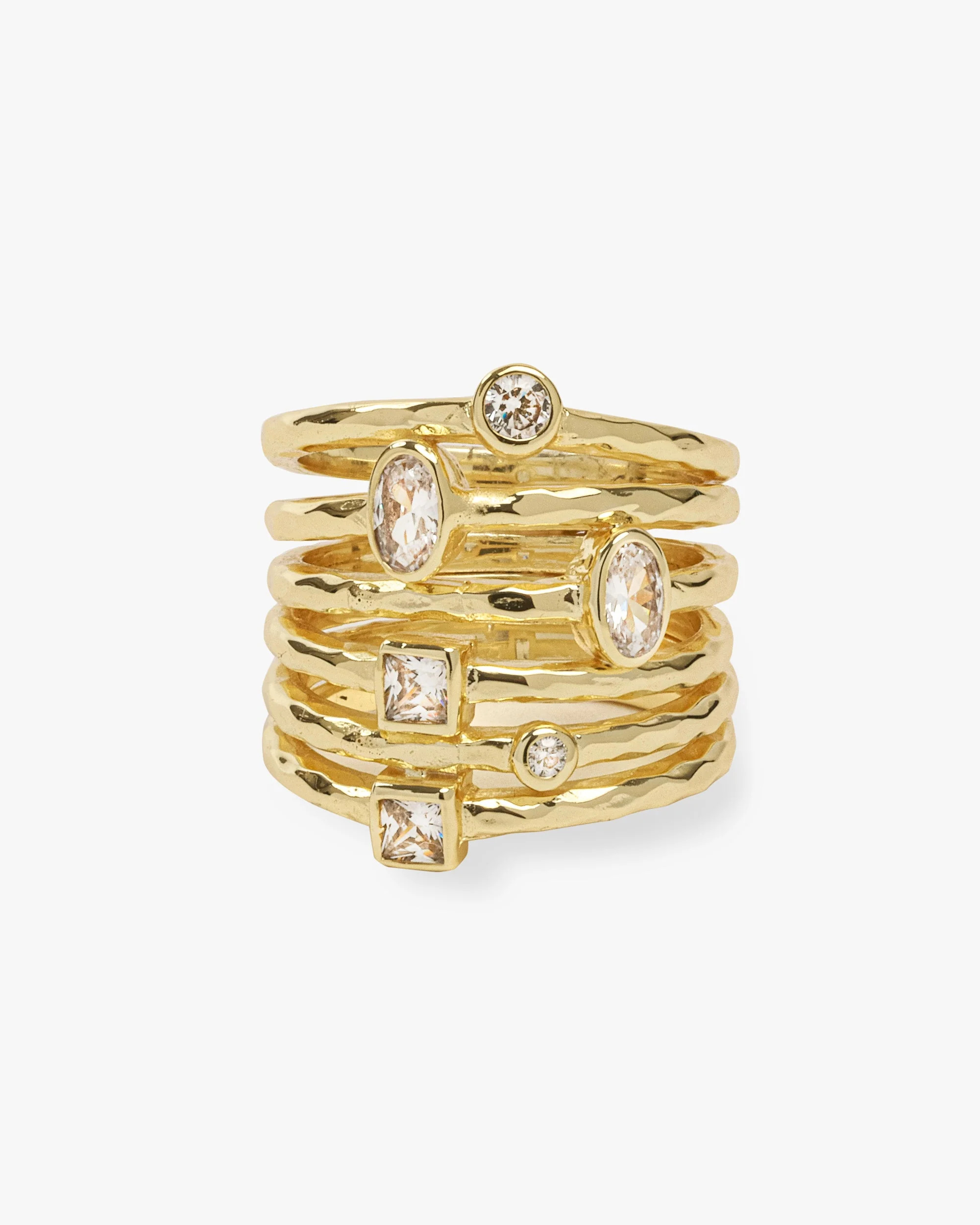 Monroe Ring - Gold|White Diamondettes | Melinda Maria Jewelry