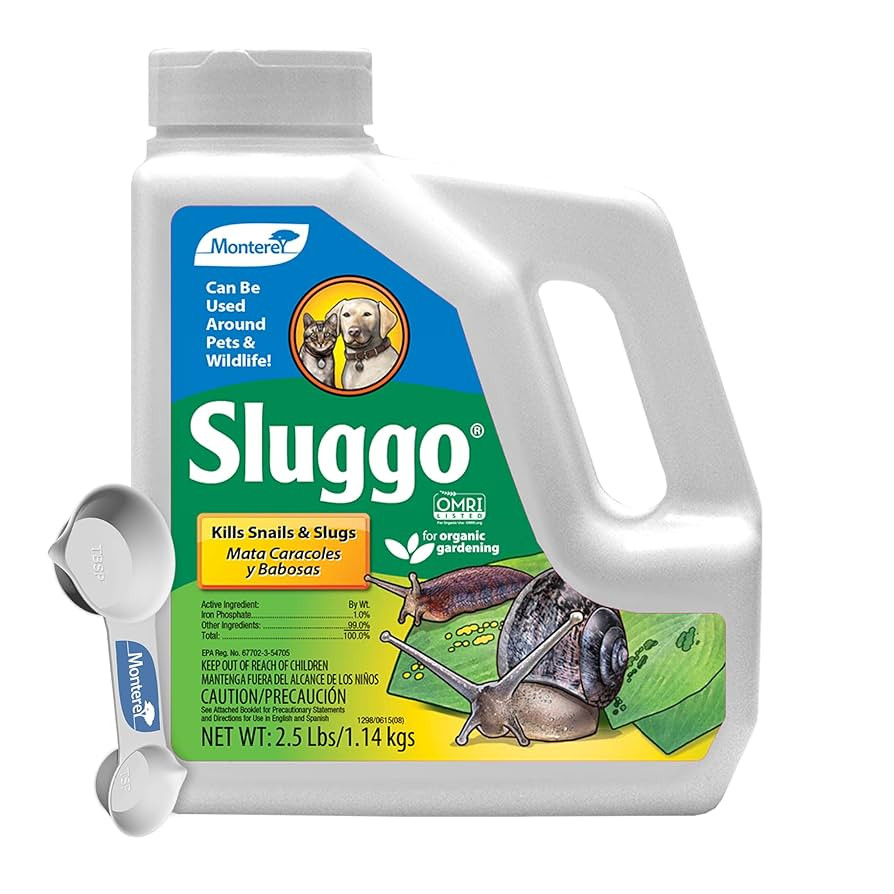 Monterey Sluggo Snail & Slug Killer Bundled with Measuring Spoon - OMRI Listed for Organic Garden... | Amazon (US)