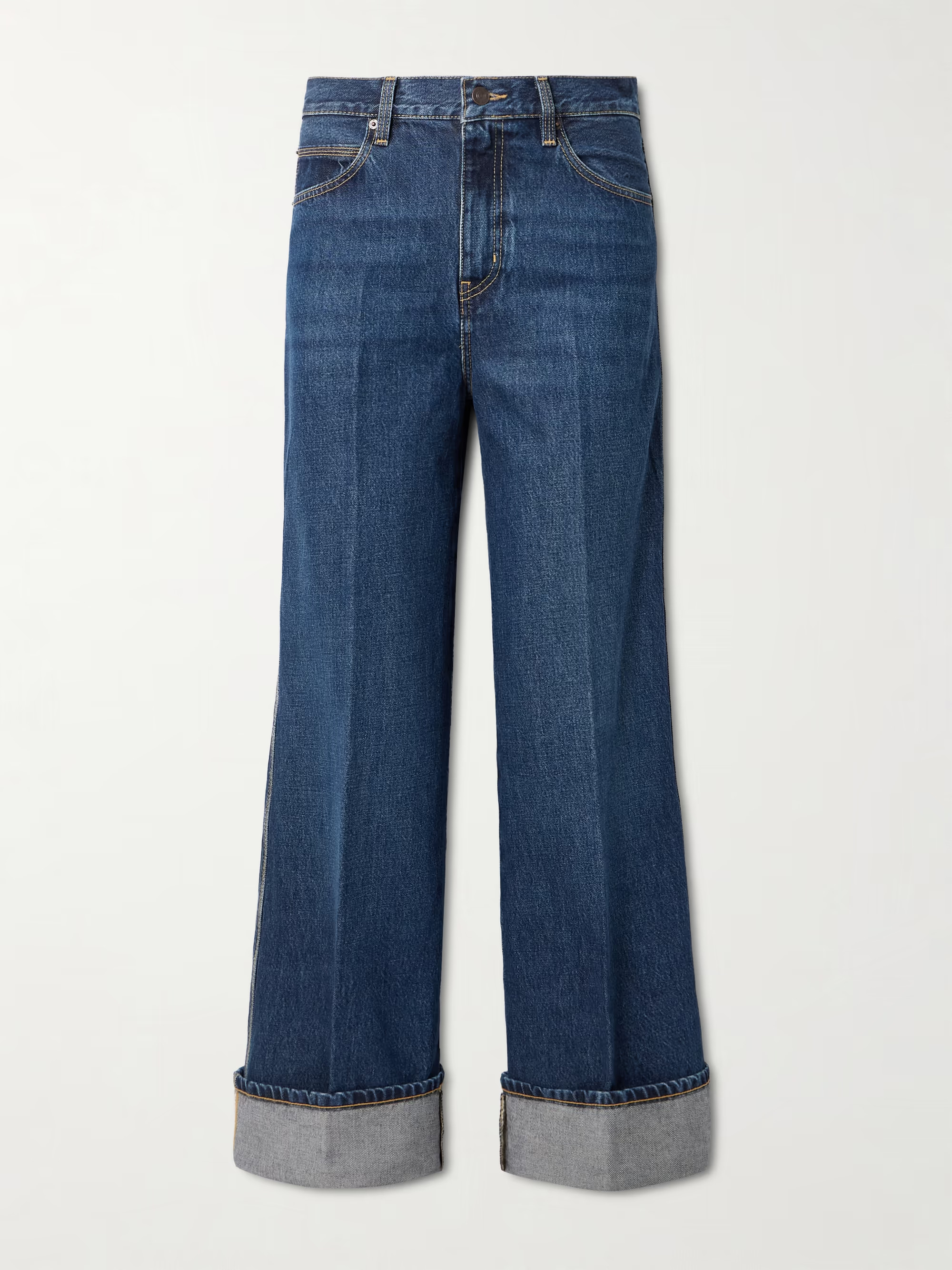 The Cuffed Wide mid-rise wide-leg jeans | NET-A-PORTER (UK & EU)