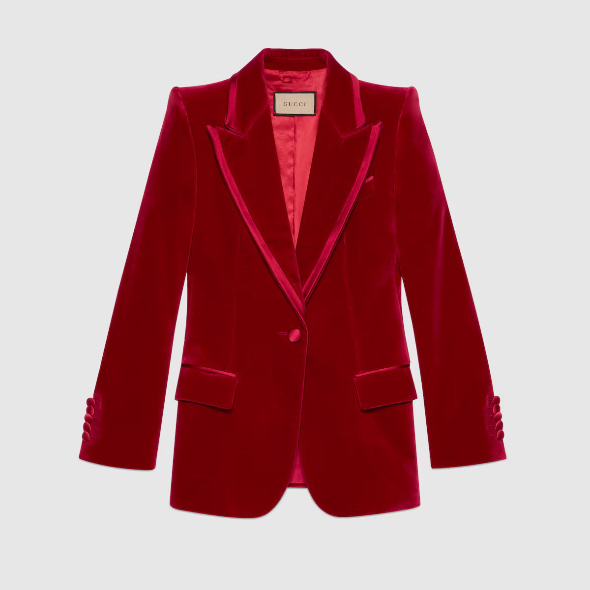 Gucci Single-breasted velvet jacket | Gucci (AU)