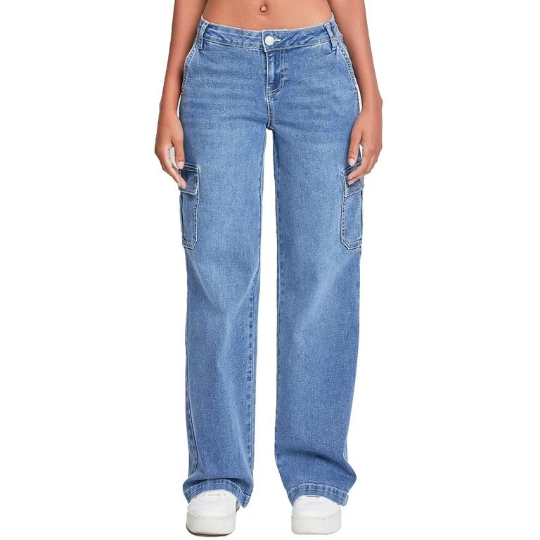YMI Jeans Women's Straight Leg Cargo Skater Jeans | Walmart (US)