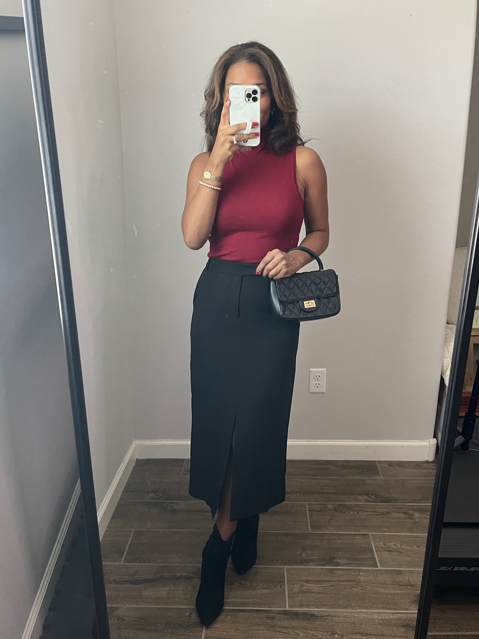 Walmart outfit! This top is only $19! My skirt is so comfortable and feels high end. It’s lined. I’m wearing a small in both! 

#LTKWorkwear #LTKFindsUnder100 #LTKFindsUnder50