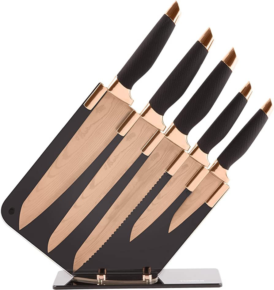 TOWER Damascus Effect Kitchen Knife Set Amazon kitchen finds amazon essentials amazon finds | Amazon (US)