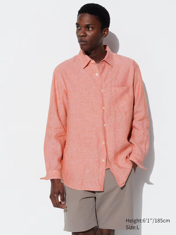 Premium Linen Long-Sleeve Shirt | UNIQLO US | UNIQLO (US)