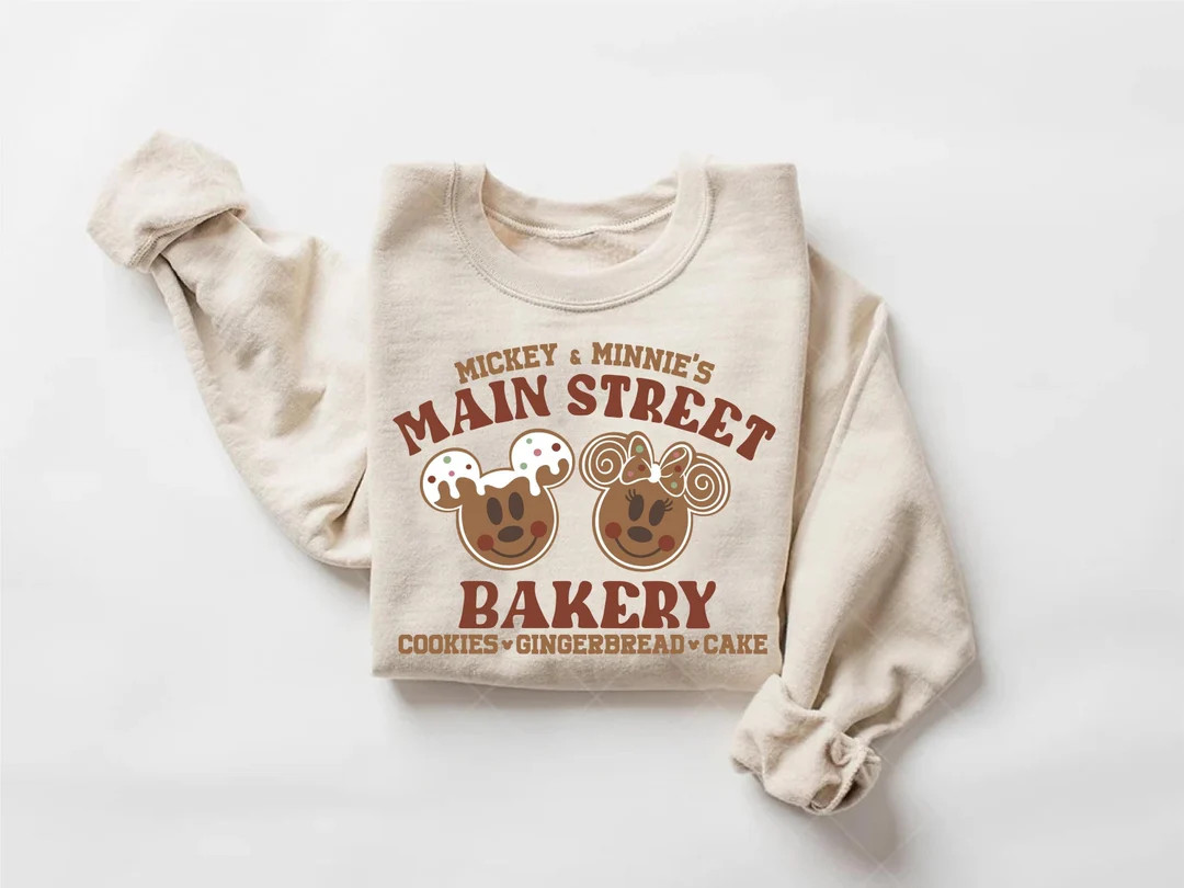 Mickey Minnie Main Street Bakery Sweatshirt, Mickey and Minnie Shirt, Disney Sweatshirt, Disney C... | Etsy (US)