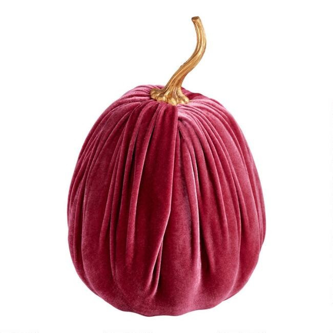 Pier Place Velvet Pumpkin Decor | World Market