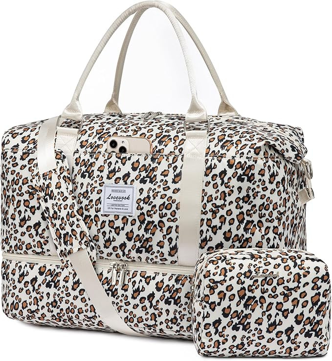 LOVEVOOK Travel Duffle Bag,Weekender Bags for Women with Shoe Compartment，Carry on Overnight Ba... | Amazon (US)