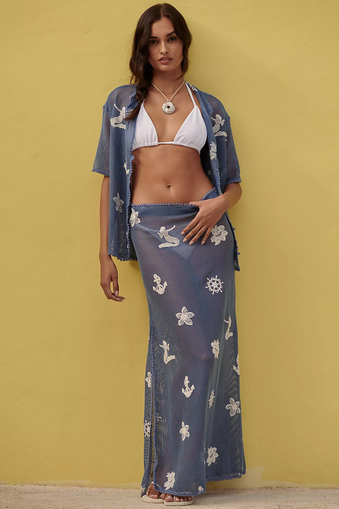 Agua Bendita Cyprus Mesh Maxi Skirt | Anthropologie (US)