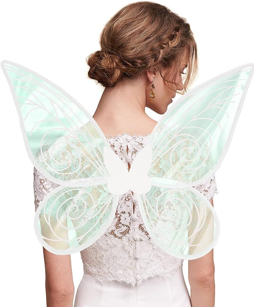 Fairy Wings for Women Adult Halloween Butterfly Costume for Girls Dress Up Cosplay Angel Wings | Amazon (US)
