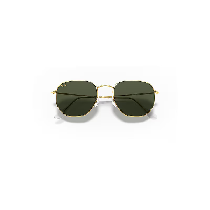 Ray-Ban Hexagonal Sunglasses Gold Frame Green Lenses 51-21 | Ray-Ban (US)
