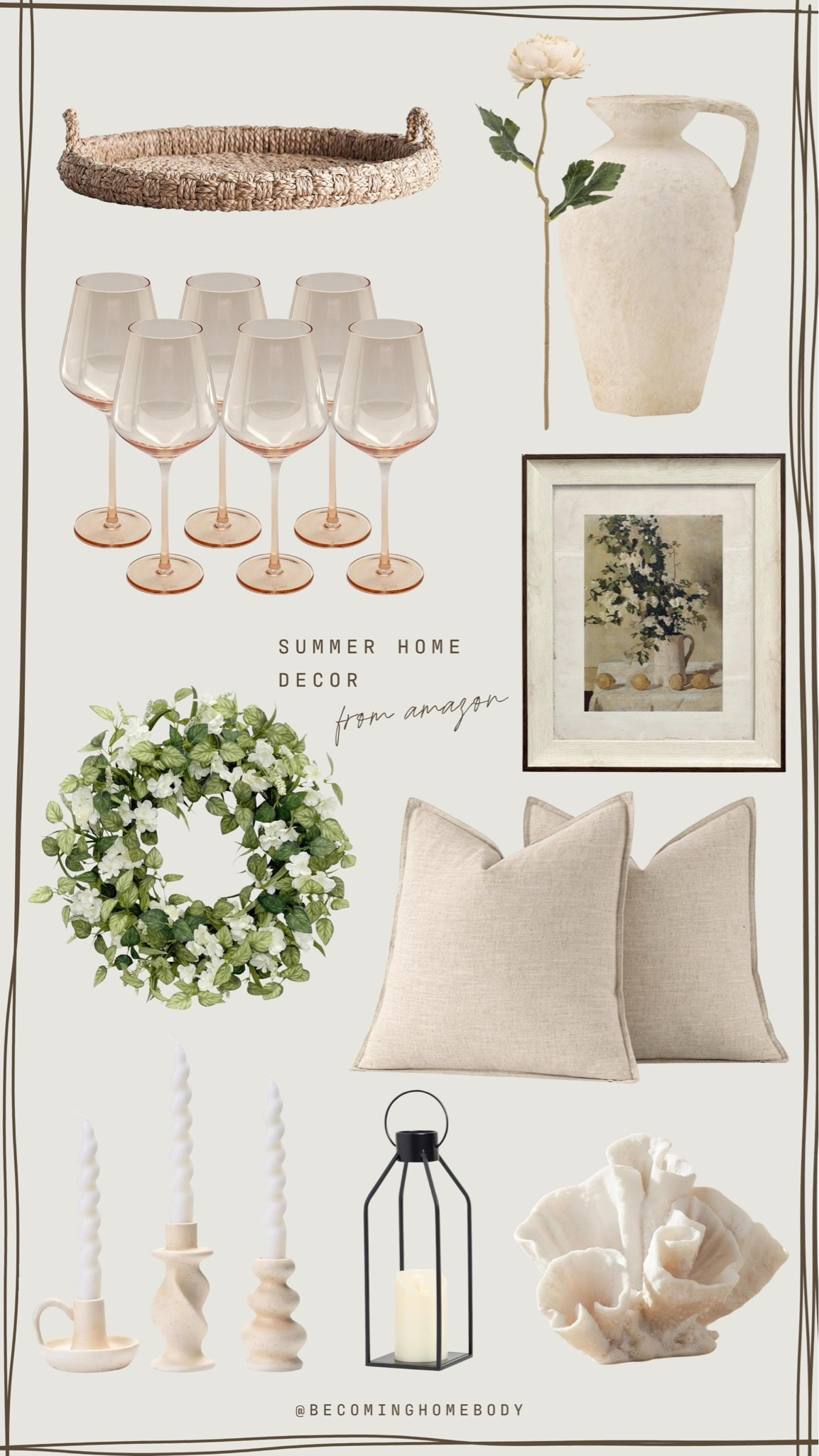 Neutral summer home decor from Amazon 🤍 The prettiest neutral home finds, especially for this season. Amazon home, Neutral home, Summer home