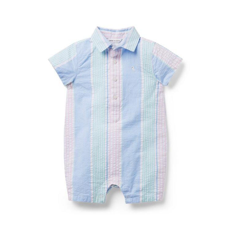 Baby Striped Seersucker Romper | Janie and Jack