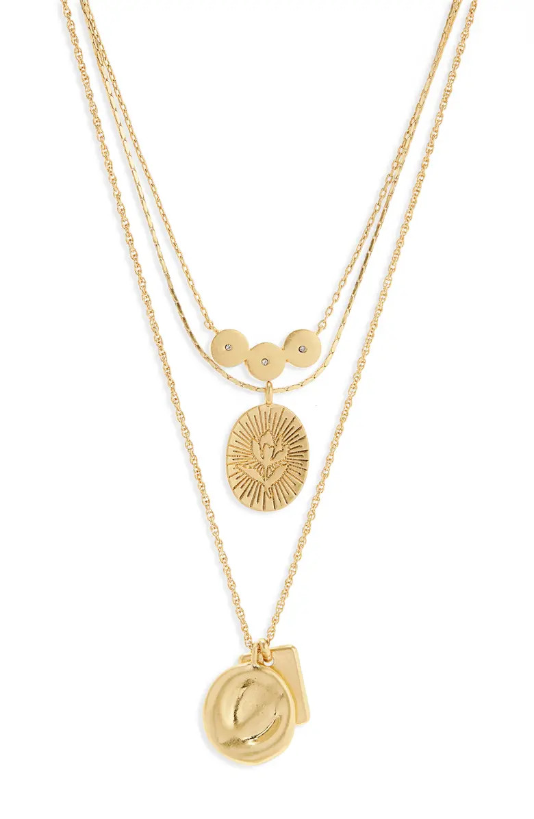 Flower Etched Necklace | Nordstrom