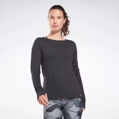 Reebok Workout Ready Supremium Long Sleeve T-Shirt Womens Athletic T-Shirts | Target