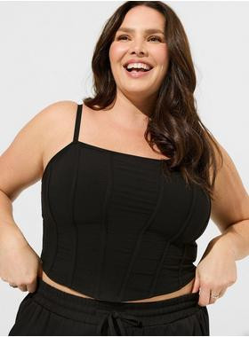 Challis Corset Crop Top | Torrid (US & Canada)