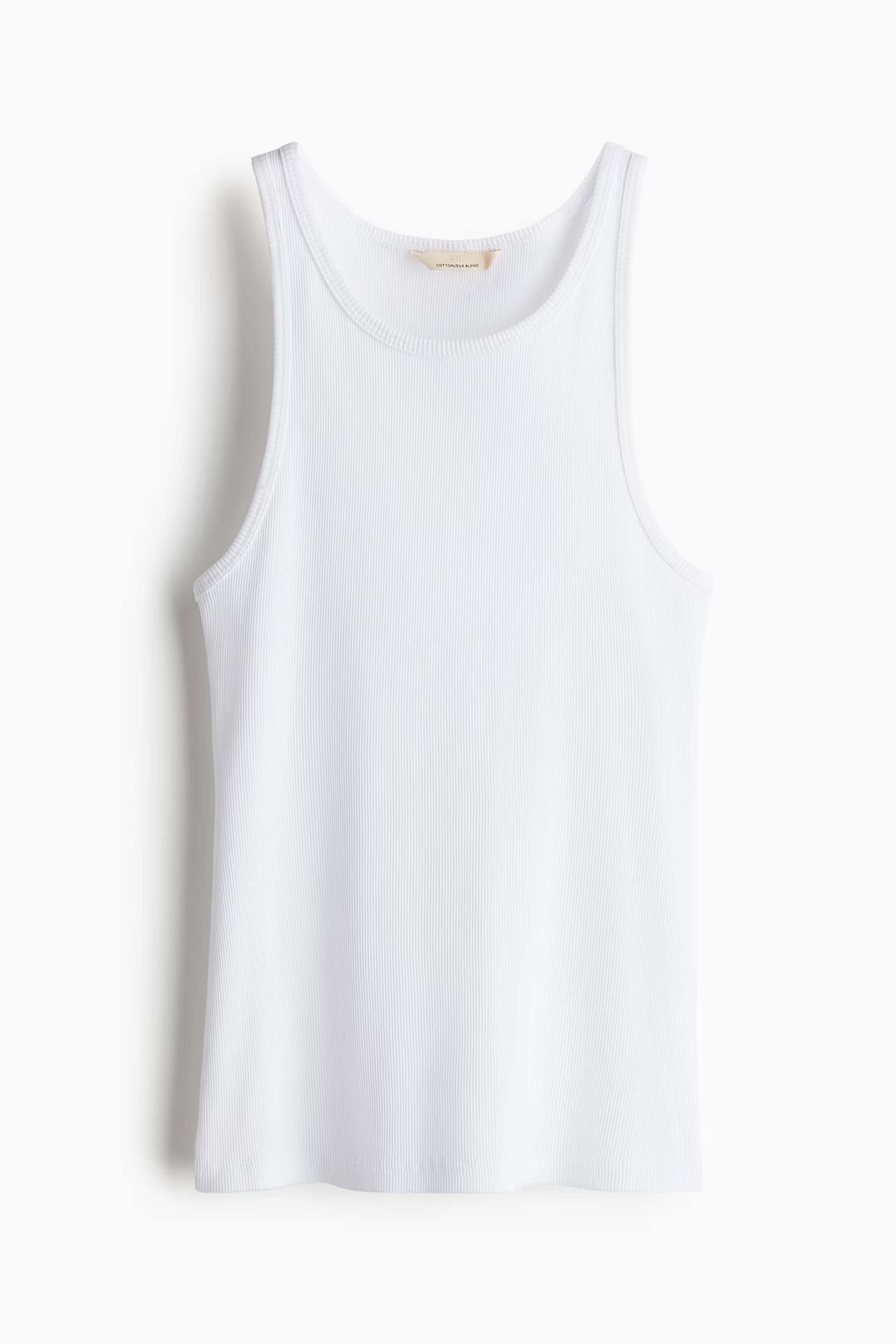 Ribbed Silk-Blend Tank Top | H&M (US + CA)