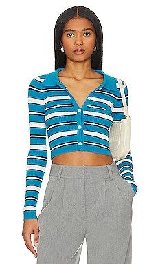 superdown Keyara Button Up Top in Blue Multi from Revolve.com | Revolve Clothing (Global)
