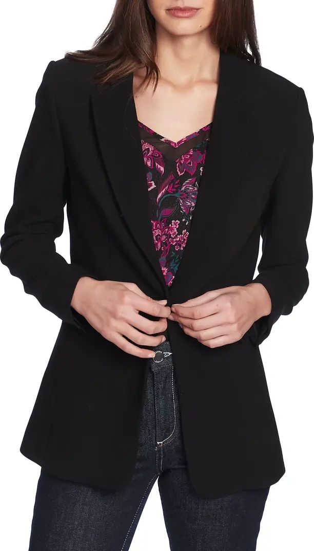 Stretch Crepe One-Button Blazer | Nordstrom