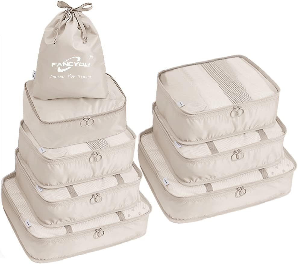 Fancyou Packing Cubes for Suitcases Extra Large 8 Set, Travel Cubes Packing Luggage Organizers Ac... | Amazon (US)