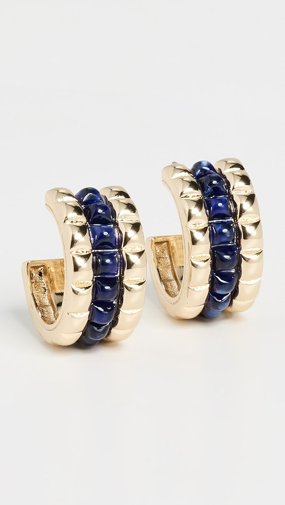 Roxanne Assoulin The Puffy Stud Hoops In Lapis | Shopbop | Shopbop