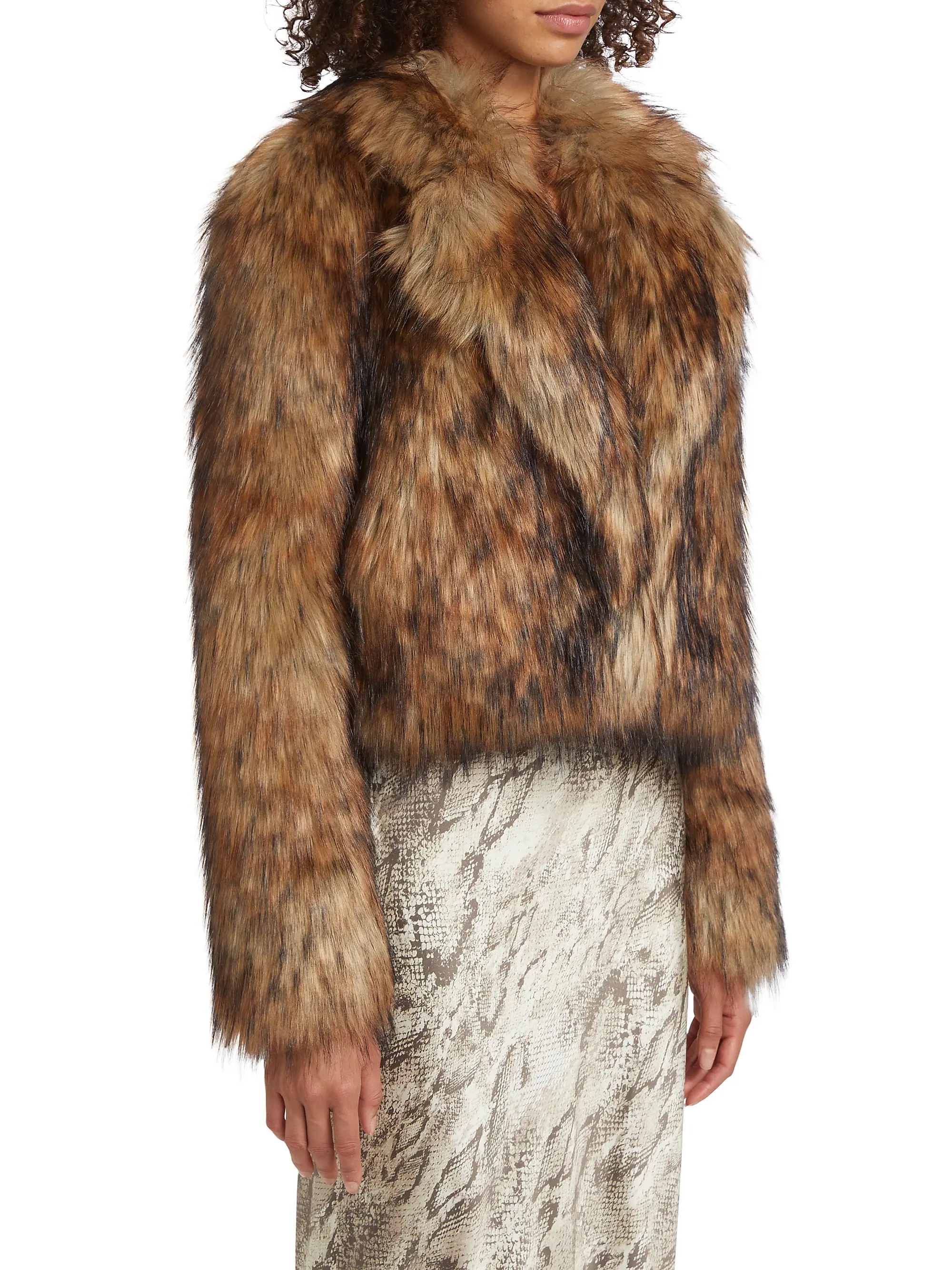 Aura Faux-Fur Cropped Jacket | Saks Fifth Avenue