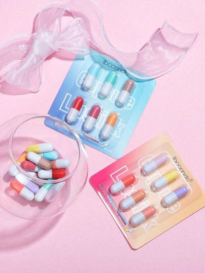 Colorida Lábios 6 Peças Portátil Longa Duração Hidratante Batom | SHEIN