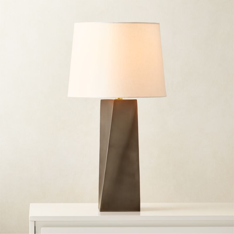 Beke Modern Bronze Modern Table Lamp + Reviews | CB2 | CB2