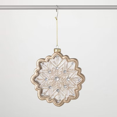 7.75"H Sullivans Christmas Glittered Snowflake Ornament  Gray | Target