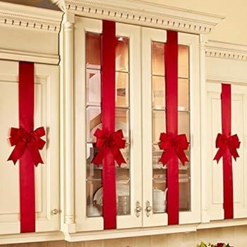 The Lakeside Collection Red Holiday Ribbons for Use on Furniture and Room Accents - Set of 4 | Amazon (US)