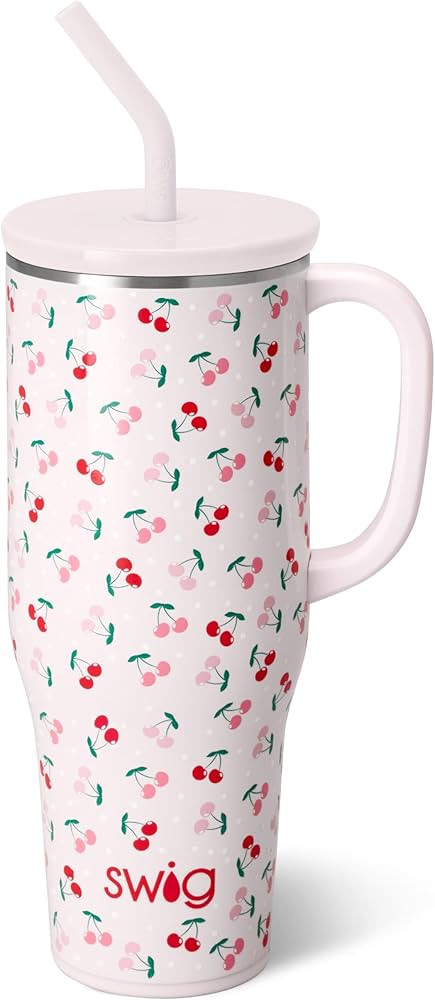 Swig Life 40oz Mega Mug, 40 oz Tumbler with Handle and Straw, Cup Holder Friendly, Dishwasher Saf... | Amazon (US)