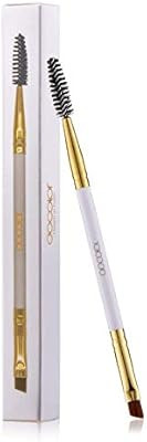 Docolor Duo Eyebrow Brush, Professional Tool, Angled Eye Brow Brush and Spoolie Brush White | Amazon (US)