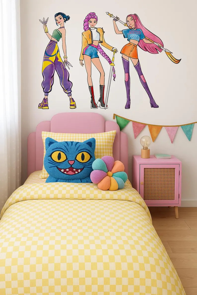 Girl Pop Trio Wall Decals | Etsy (Global)