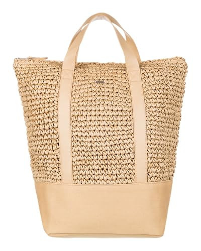 Roxy Tote Bag | Travel | Vacation | Straw | Lightweight | Breathable, Beach Lover-Natural | Amazon (US)