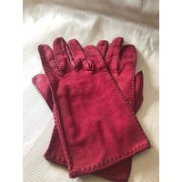 Women's Gloves 1940's Leather & Suede Raspberry Red Accessories Glove Dressing | Etsy (US)