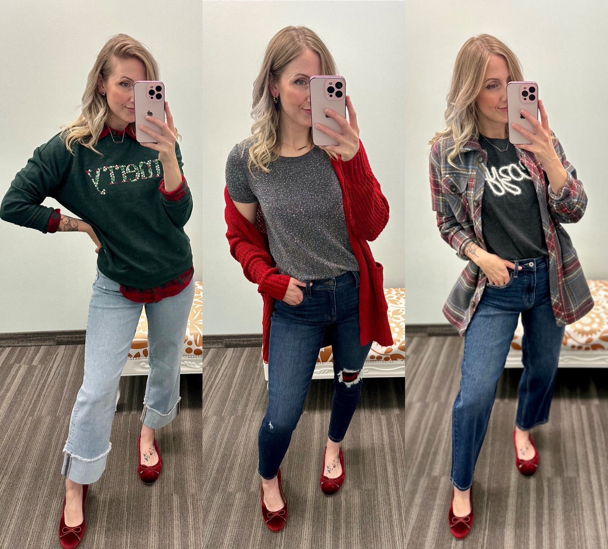 Size 6, small and 27 in jeans. Small in tops. 

#LTKHoliday #LTKSaleAlert #LTKootd