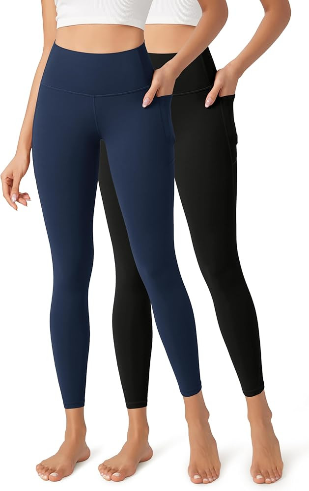 ODODOS ODCLOUD 2-Pack Buttery Soft Lounge Yoga Leggings with Pockets for Women 23" / 25" / 28" Hi... | Amazon (US)