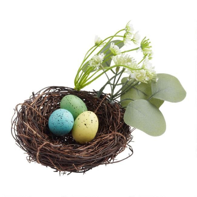 Speckled Easter Egg and Natural Fiber Nest | World Market