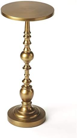 Handmade Antique Gold End Table (India) Yellow Transitional Aluminum Goldtone Finish | Amazon (US)