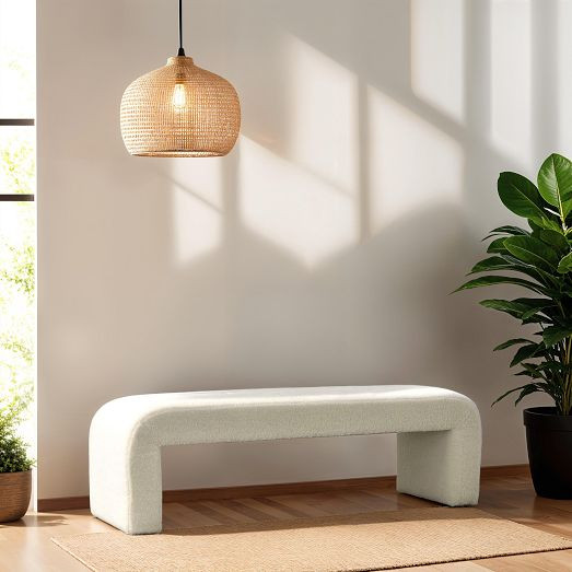 Doreon Upholstered Waterfall Bench (50") | West Elm (US)