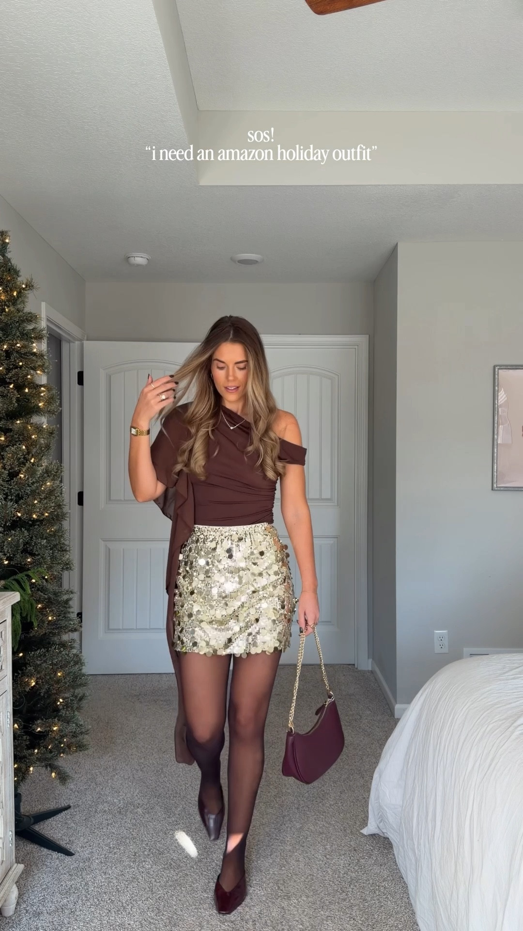 top in a small, sequin skirt in a small, tights in a medium 

#LTKHoliday #LTKGiftGuide #LTKootd