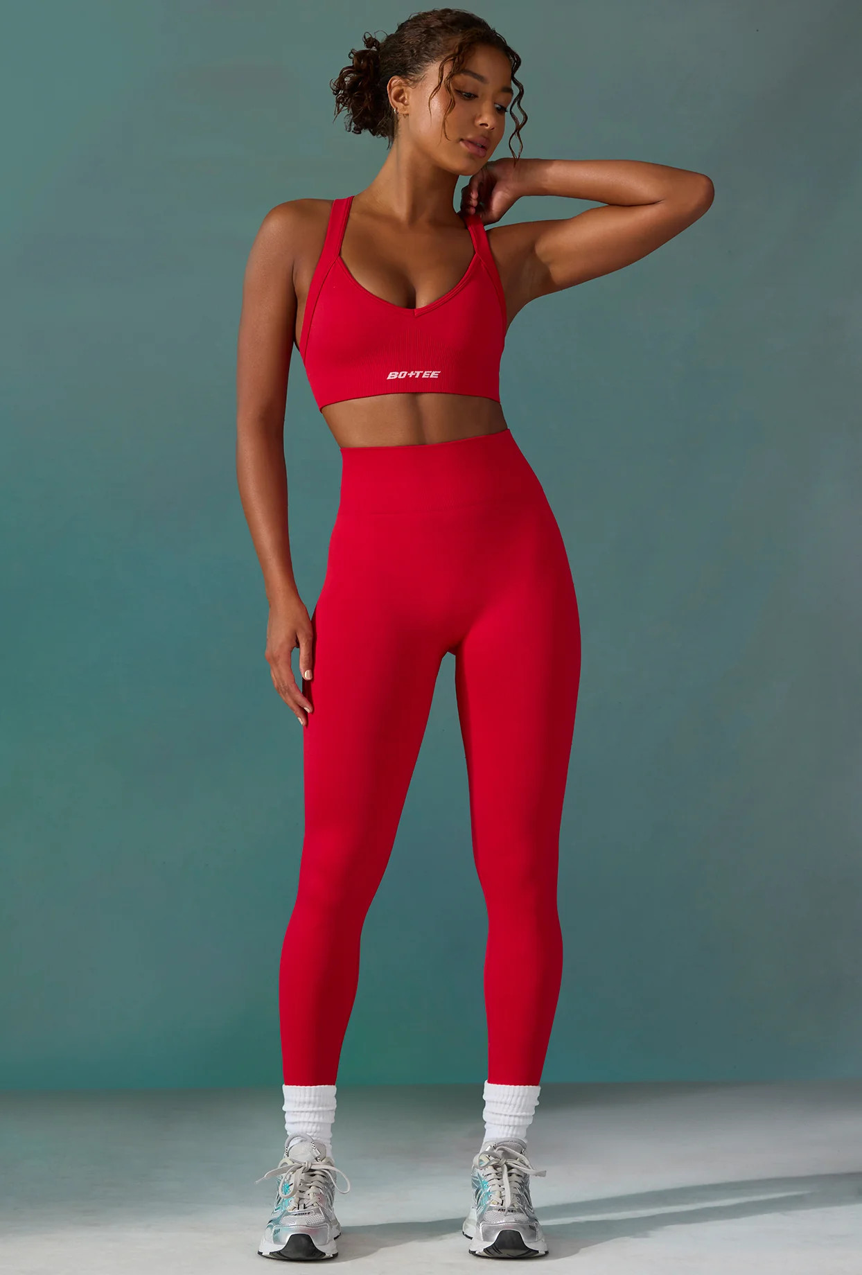 Super Sculpt Seamless Leggings in Tango Red | Oh Polly