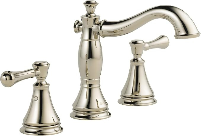 DELTA FAUCET Cassidy Widespread Bathroom Faucet 3 Hole, Bathroom Sink Faucet, Metal Drain Assembl... | Amazon (US)