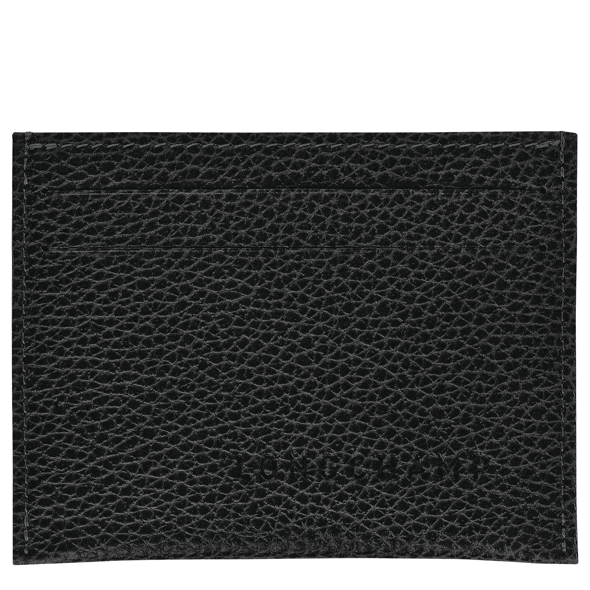 Le Foulonn\u00e9 Card holder Black - Leather | Longchamp US | Longchamp