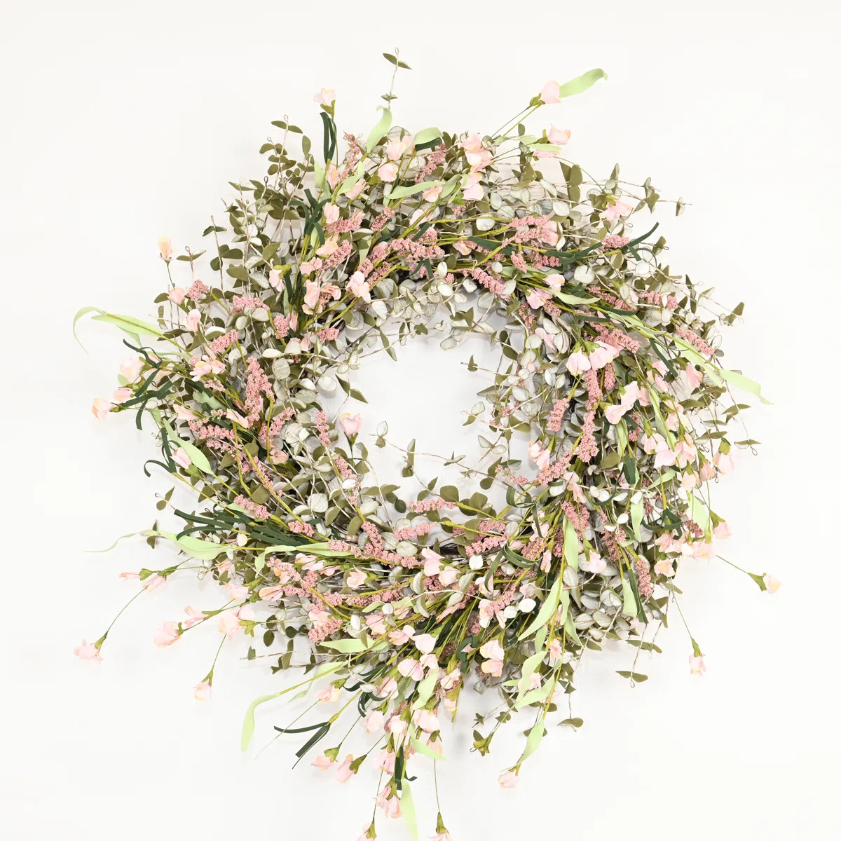 26" Spring Summer Mini Eucalyptus Front Door Wreath | Wayfair North America