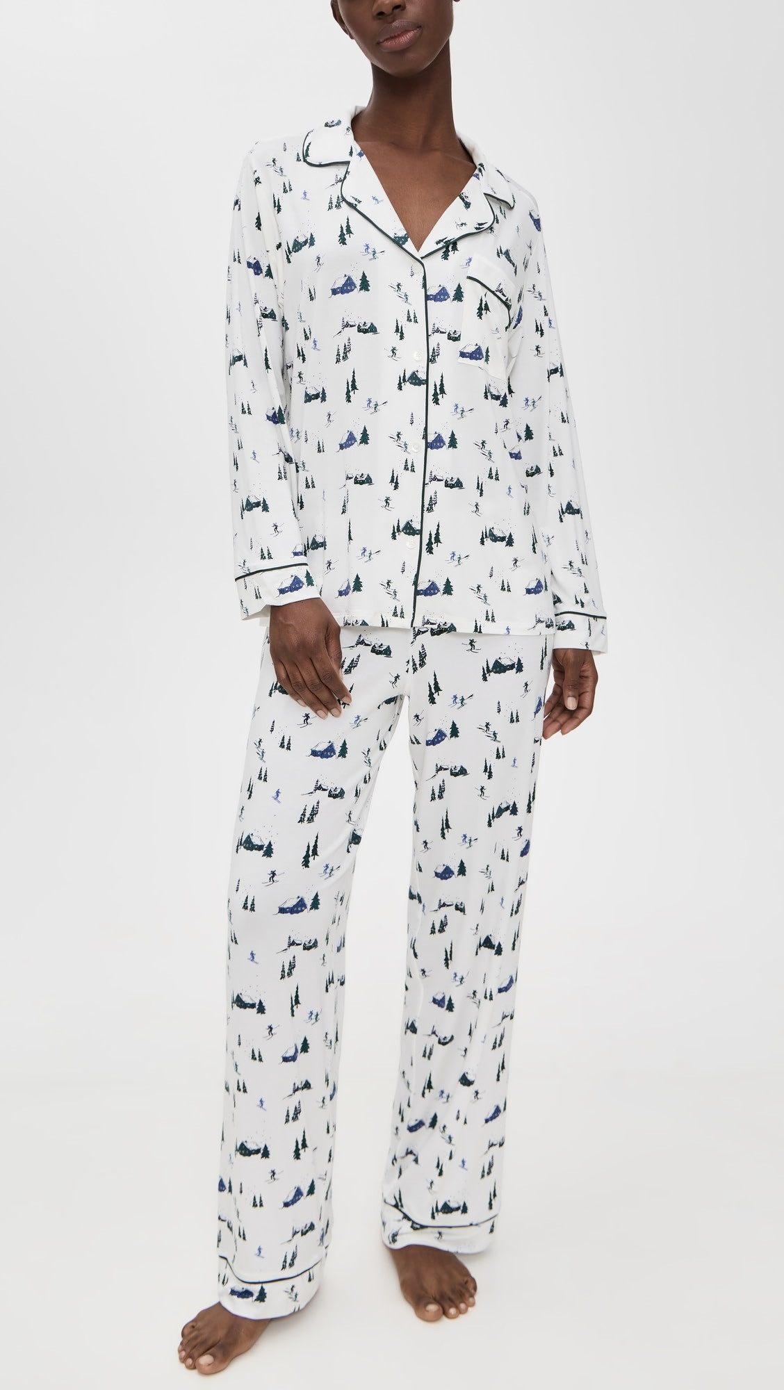 Gisele Printed Long Pajama Set | Shopbop