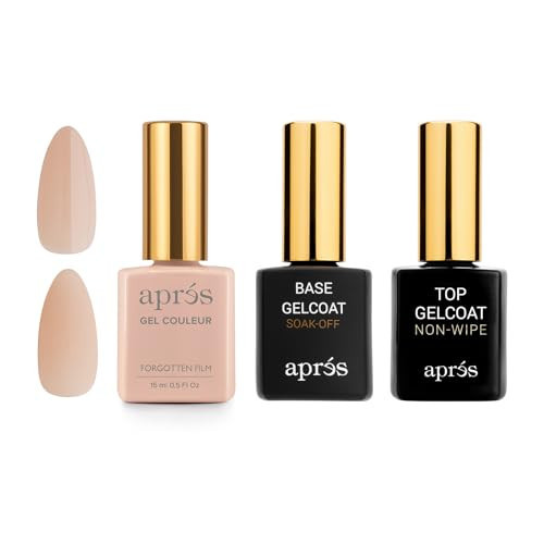 Apres Gel Couleur Trio Set - Forgotten Film, Base Coat, Non-Wipe Top Gel Coat (15ml) | Amazon (US)